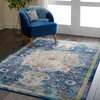 image:imageNourison Home Global Vintage Traditional Blue 4 x 6 Area Rug Easy Clean Non Shedding Bed Room Living Room Dining Room Kitchen 4x64X6