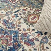 image:imageNourison Home Global Vintage Traditional Ivory Navy 4 x Round Area Rug Easy Clean Non Shedding Bed Room Living Room Dining Room Kitchen 4 RoundIvory Navy