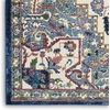 image:imageNourison Home Global Vintage Traditional Ivory Navy 4 x Round Area Rug Easy Clean Non Shedding Bed Room Living Room Dining Room Kitchen 4 RoundIvory Navy