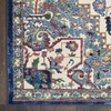 image:imageNourison Home Global Vintage Traditional Ivory Navy 4 x Round Area Rug Easy Clean Non Shedding Bed Room Living Room Dining Room Kitchen 4 RoundIvory Navy