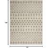 image:imageNourison Home Grafix Beige 53 x 73 Area Rug  Easy Clean Non Shedding Bed Room Living Room Dining Room Kitchen 5 x 7IvoryGrey