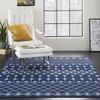 image:imageNourison Home Grafix Beige 53 x 73 Area Rug  Easy Clean Non Shedding Bed Room Living Room Dining Room Kitchen 5 x 7Navy