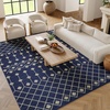 image:imageNourison Home Grafix Beige 53 x 73 Area Rug  Easy Clean Non Shedding Bed Room Living Room Dining Room Kitchen 5 x 7Navy