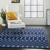 image:imageNourison Home Grafix Beige 53 x 73 Area Rug  Easy Clean Non Shedding Bed Room Living Room Dining Room Kitchen 5 x 7Navy