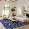 image:imageNourison Home Grafix Beige 53 x 73 Area Rug  Easy Clean Non Shedding Bed Room Living Room Dining Room Kitchen 5 x 7Navy