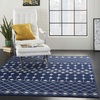 image:imageNourison Home Grafix Beige 53 x 73 Area Rug  Easy Clean Non Shedding Bed Room Living Room Dining Room Kitchen 5 x 7Navy