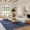 image:imageNourison Home Grafix Beige 53 x 73 Area Rug  Easy Clean Non Shedding Bed Room Living Room Dining Room Kitchen 5 x 7Navy