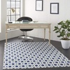 image:imageNourison Home Grafix Blue 53 x 73 Area Rug  Easy Clean Non Shedding Bed Room Living Room Dining Room Kitchen 5 x 7WhiteNavy