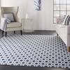 image:imageNourison Home Grafix Blue 53 x 73 Area Rug  Easy Clean Non Shedding Bed Room Living Room Dining Room Kitchen 5 x 7WhiteNavy