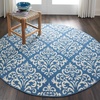 image:imageNourison Home Grafix Damask Blue 53 x ROUND Area Rug Easy Cleaning Non Shedding Bed Room Living Room Dining Room Kitchen 5 RoundBlue