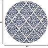 image:imageNourison Home Grafix Damask Blue 53 x ROUND Area Rug Easy Cleaning Non Shedding Bed Room Living Room Dining Room Kitchen 5 RoundBlue