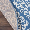 image:imageNourison Home Grafix Damask Blue 53 x ROUND Area Rug Easy Cleaning Non Shedding Bed Room Living Room Dining Room Kitchen 5 RoundBlue