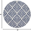 image:imageNourison Home Grafix Damask Blue 53 x ROUND Area Rug Easy Cleaning Non Shedding Bed Room Living Room Dining Room Kitchen 5 RoundBlue