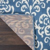 image:imageNourison Home Grafix Damask Blue 53 x ROUND Area Rug Easy Cleaning Non Shedding Bed Room Living Room Dining Room Kitchen 5 RoundBlue