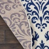 image:imageNourison Home Grafix Damask Blue 53 x ROUND Area Rug Easy Cleaning Non Shedding Bed Room Living Room Dining Room Kitchen 5 RoundBlue