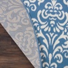image:imageNourison Home Grafix Damask Blue 53 x ROUND Area Rug Easy Cleaning Non Shedding Bed Room Living Room Dining Room Kitchen 5 RoundBlue