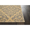 image:imageNourison Home Grafix Damask Blue 53 x ROUND Area Rug Easy Cleaning Non Shedding Bed Room Living Room Dining Room Kitchen 5 RoundCream