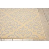 image:imageNourison Home Grafix Damask Blue 53 x ROUND Area Rug Easy Cleaning Non Shedding Bed Room Living Room Dining Room Kitchen 5 RoundCream