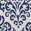 image:imageNourison Home Grafix Damask Blue 53 x ROUND Area Rug Easy Cleaning Non Shedding Bed Room Living Room Dining Room Kitchen 5 RoundWhite Black
