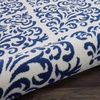 image:imageNourison Home Grafix Damask Blue 53 x ROUND Area Rug Easy Cleaning Non Shedding Bed Room Living Room Dining Room Kitchen 5 RoundWhite Blue