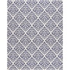 image:imageNourison Home Grafix Damask Blue 53 x ROUND Area Rug Easy Cleaning Non Shedding Bed Room Living Room Dining Room Kitchen 5 RoundWhite Blue