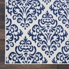 image:imageNourison Home Grafix Damask WhiteBlue 6 x 9 Area Rug Easy Cleaning Non Shedding Bed Room Living Room Dining Room Kitchen 6x9