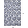 image:imageNourison Home Grafix Damask WhiteBlue 6 x 9 Area Rug Easy Cleaning Non Shedding Bed Room Living Room Dining Room Kitchen 6x9