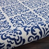 image:imageNourison Home Grafix Damask WhiteBlue 6 x 9 Area Rug Easy Cleaning Non Shedding Bed Room Living Room Dining Room Kitchen 6x9
