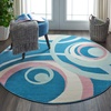 image:imageNourison Home Grafix Grey 3 x 5 Area Rug  Easy Clean Non Shedding Bed Room Living Room Dining Room Kitchen 3 x 5Blue Multicolor