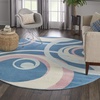 image:imageNourison Home Grafix Grey 3 x 5 Area Rug  Easy Clean Non Shedding Bed Room Living Room Dining Room Kitchen 3 x 5Blue Multicolor