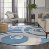 image:imageNourison Home Grafix Grey 3 x 5 Area Rug  Easy Clean Non Shedding Bed Room Living Room Dining Room Kitchen 3 x 5Blue Multicolor