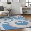 image:imageNourison Home Grafix Grey 3 x 5 Area Rug  Easy Clean Non Shedding Bed Room Living Room Dining Room Kitchen 3 x 5Blue Multicolor