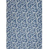 image:imageNourison Home Grafix Grey 6 x 9 Area Rug  Easy Clean Non Shedding Bed Room Living Room Dining Room Kitchen 6 x 9Blue