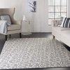 image:imageNourison Home Grafix Grey 6 x 9 Area Rug  Easy Clean Non Shedding Bed Room Living Room Dining Room Kitchen 6 x 9Grey