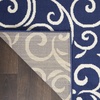 image:imageNourison Home Grafix Grey 6 x 9 Area Rug  Easy Clean Non Shedding Bed Room Living Room Dining Room Kitchen 6 x 9Navy