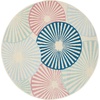 image:imageNourison Home Grafix Ivory Multicolor 53 x Round Area Rug  Easy Clean Non Shedding Bed Room Living Room Dining Room Kitchen 5 x Round