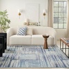 image:imageNourison Home Grafix Modern Brick Multicolor 23 x 76 Area Rug Easy Cleaning Non Shedding Bed Room Living Room Dining Room Kitchen 2x8Blue Grey