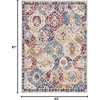 image:imageNourison Home Grafix Multicolor 3 x 5 Area Rug  Easy Clean Non Shedding Bed Room Living Room Dining Room Kitchen 3 x 5Blue Multicolor