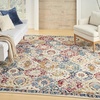 image:imageNourison Home Grafix Multicolor 3 x 5 Area Rug  Easy Clean Non Shedding Bed Room Living Room Dining Room Kitchen 3 x 5Blue Multicolor