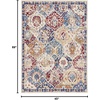 image:imageNourison Home Grafix Multicolor 3 x 5 Area Rug  Easy Clean Non Shedding Bed Room Living Room Dining Room Kitchen 3 x 5Blue Multicolor