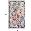 image:imageNourison Home Grafix Multicolor 3 x 5 Area Rug  Easy Clean Non Shedding Bed Room Living Room Dining Room Kitchen 3 x 5Blue Multicolor