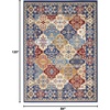 image:imageNourison Home Grafix Multicolor 3 x 5 Area Rug  Easy Clean Non Shedding Bed Room Living Room Dining Room Kitchen 3 x 5Multi Color