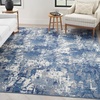 image:imageNourison Home Grafix Navy Blue 39 x 59 Area Rug  Easy Clean Non Shedding Bed Room Living Room Dining Room Kitchen 4 x 6Navy Blue