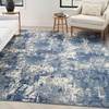 image:imageNourison Home Grafix Navy Blue 39 x 59 Area Rug  Easy Clean Non Shedding Bed Room Living Room Dining Room Kitchen 4 x 6Navy Blue