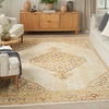 image:imageNourison Home Grafix Navy Gold 2 x 4 Area Rug  Easy Clean Non Shedding Bed Room Living Room Dining Room Kitchen 2 x 4Cream Multicolor
