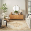 image:imageNourison Home Grafix Navy Gold 2 x 4 Area Rug  Easy Clean Non Shedding Bed Room Living Room Dining Room Kitchen 2 x 4Cream Multicolor