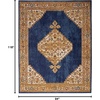 image:imageNourison Home Grafix Navy Gold 2 x 4 Area Rug  Easy Clean Non Shedding Bed Room Living Room Dining Room Kitchen 2 x 4Navy Gold