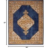 image:imageNourison Home Grafix Navy Gold 2 x 4 Area Rug  Easy Clean Non Shedding Bed Room Living Room Dining Room Kitchen 2 x 4Navy Gold