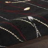 image:imageNourison Home Grafix Red 6 x 9 Area Rug Modern Botanical  Bed Room Living Room Dining Room Kitchen Easy Clean Non Shedding 6x9Black