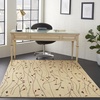 image:imageNourison Home Grafix Red 6 x 9 Area Rug Modern Botanical  Bed Room Living Room Dining Room Kitchen Easy Clean Non Shedding 6x9Cream